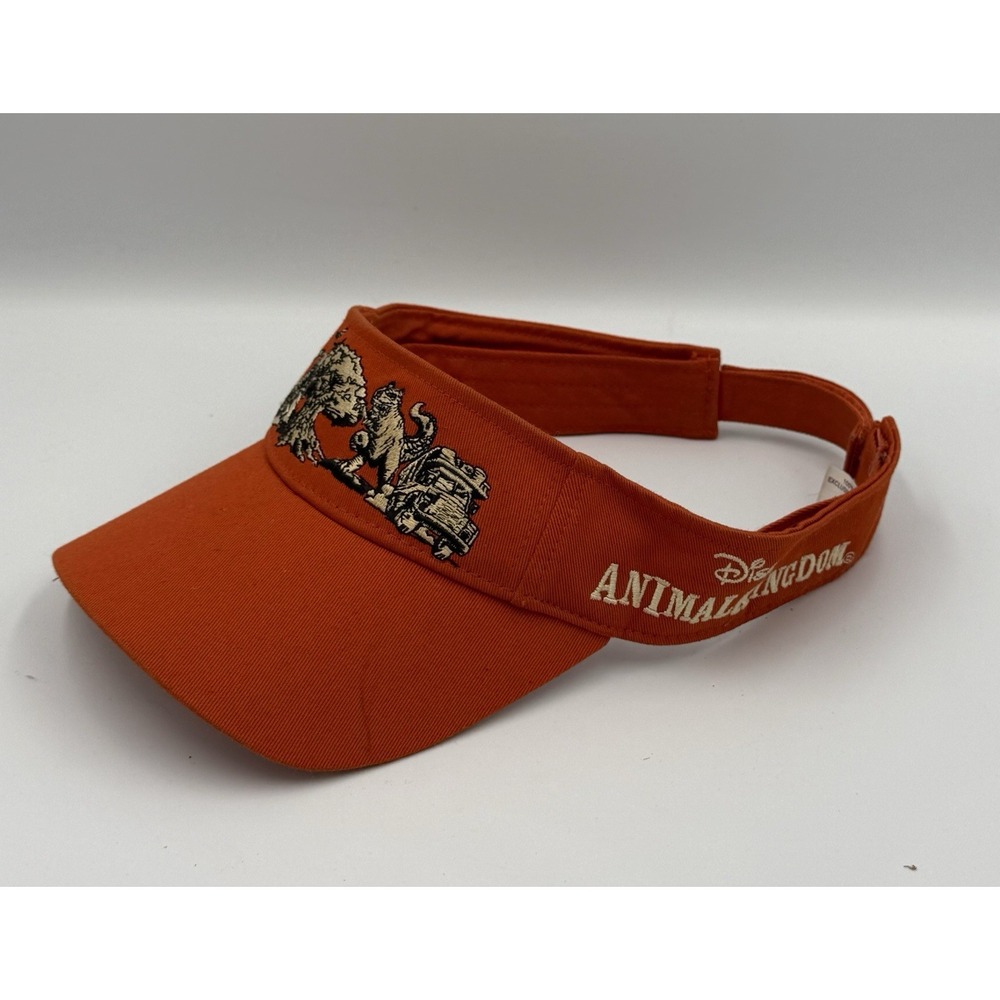 Vintage Disney Animal Kingdom Visor Hat Orange Tree of Life Walt Disney World